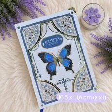 Caderno Borboleta diário A6 capa dura