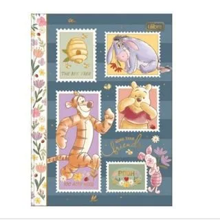 Caderno brochura colegial Ursinho Pooh 80 folhas capa dura