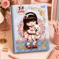 Caderno colegial Jolie capa dura 80 folhas Tilibra