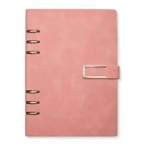 Caderno fichário A5 capa aveludada 119 folhas