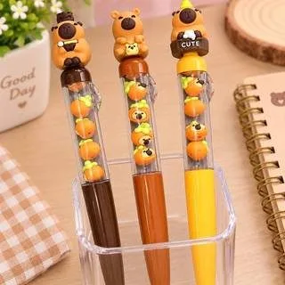 Caneta esferográfica Capivara com miniaturas