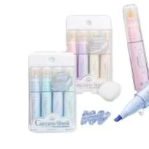 Kit 4 mini marca-textos permanentes com glitter